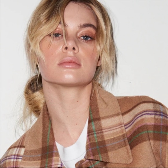 LNA Women's Beige Tan Plaid Boyfriend
Shacket Size Small Rugged Outdoors - Picture 14 of 16